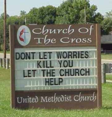 Office Signs Pro LLC :: Funny Signs :: Funny Church Signs 1