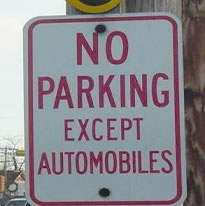 funny automobiles parking