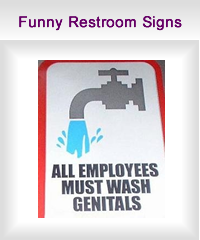 funny restroom signs