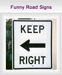 funny road signs