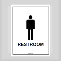 free restroom sign