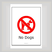 free no dogs Sign