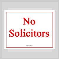free no solicitors sign