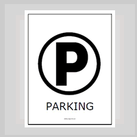 Free Parking sign